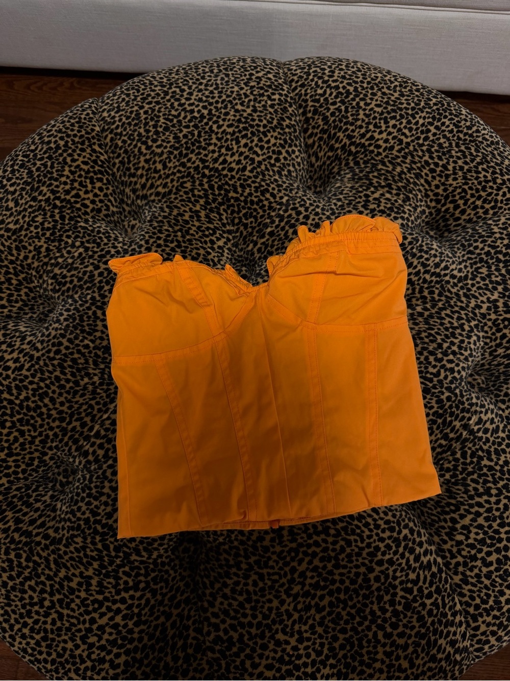 I.AM.GIA Orange Corset Crop Top